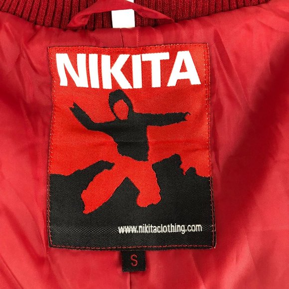 Nikita Red Full Zip Long Sleeve Nylon Jacket Sz S - Picture 8 of 10